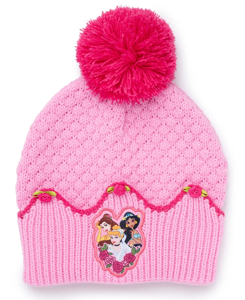 Princess Toddler Girls 2-Piece Princess Beanie and Mitten Set