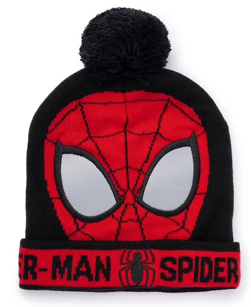 Spider-Man Big Boys 2-Piece Beanie and Gloves Set