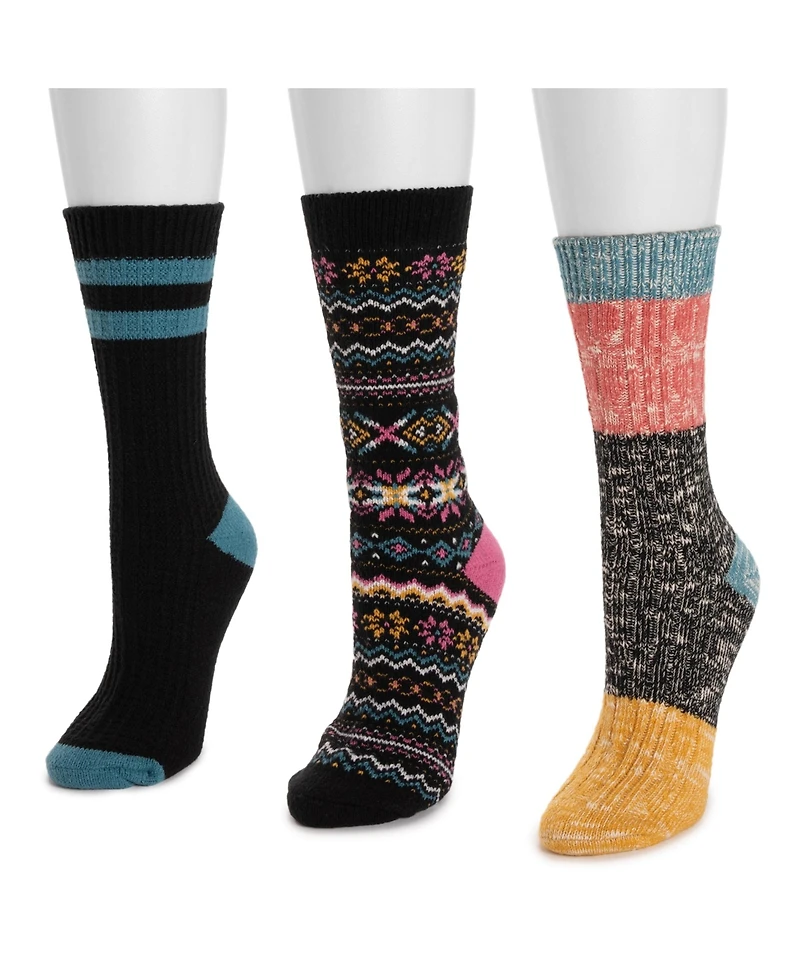 Muk Luks Women's Boot Socks 3 Pair Pack
