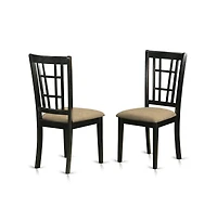 East West Furniture SHNI5-blk-c 5 Pc Dining room set - Dinette Table and 4 Dining Chairs
