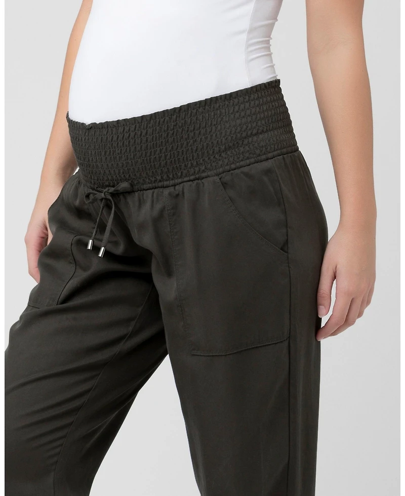 Ripe Maternity Comfortable Tencel Off Duty Pant Olive Wear