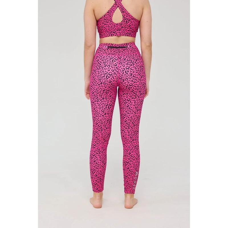 Oosc Women's Infinite High Waisted Leggings - Pink Leopard