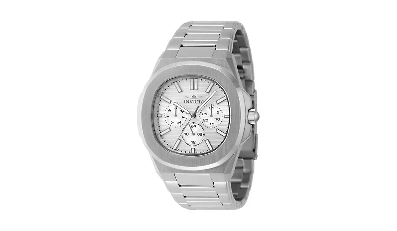 Invicta Men's 48324 Speedway Quartz 3 Hand Silver Dial Watch