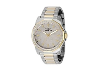 Invicta Men's Speedway Quartz 3 Hand Silver Dial Watch