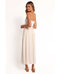 Petal and Pup Women's Xander Tie Waist Midi Skirt - Oatmeal