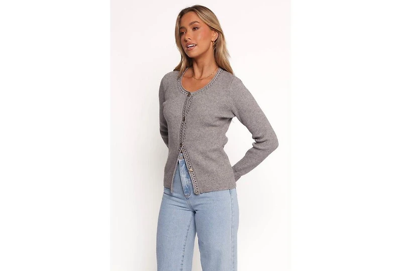 Petal and Pup Women's Quay Button Front Cardigan - Heather Grey