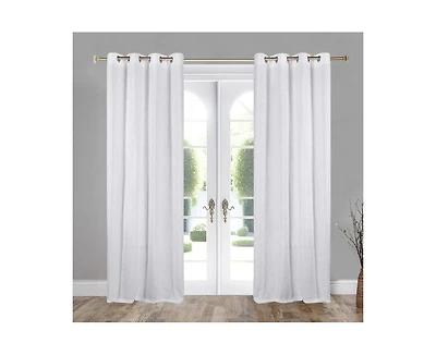 Superior Noor Chenille Semi-Blackout Machine Washable Curtains, Set of 2 Panels