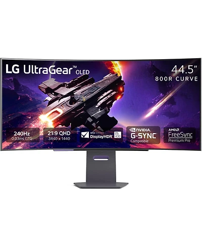 Lg UltraGear 45GS95QE-b 45" 21:9 Uwqhd 240Hz Curved Oled Hdr Gaming Monitor