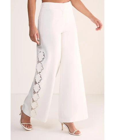 Nasty Gal Women's Cutwork Side Tailored Wide Leg Pants