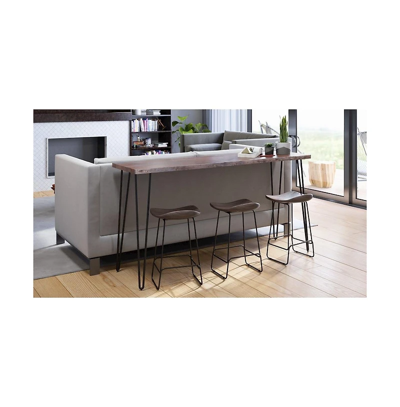 Jofran Nature's Edge Solid Acacia Four Piece 72" Counter Height Dining Set