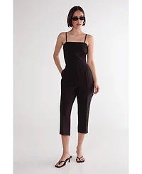 Nasty Gal Women's Tailored Capri Square Neck Playsuit