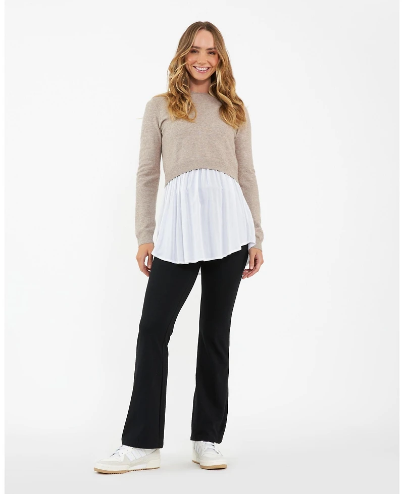 Ripe Maternity Organic Jersey Flare Pant Black - Comfortable and Stylish Wear