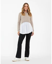 Ripe Maternity Organic Jersey Flare Pant Black - Comfortable and Stylish Wear