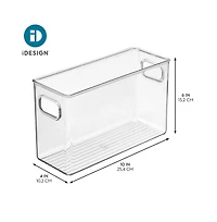 iDesign Set of 4 Pantry Storage Bins with Handles - Clear