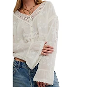 Free People Sweet Love Bell Sleeves Blouse