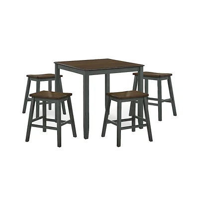 Enitial Star Silva Wood 5-Piece Counter Dining Set