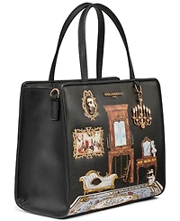 Karl Lagerfeld Paris Women's Maybelle Leather Small Satchel Bag