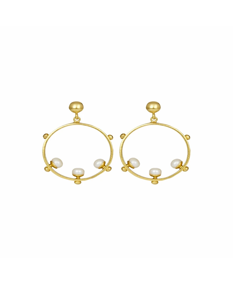 Ottoman Hands Aristea Bead Hoop Earrings