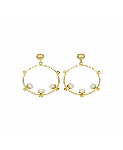 Ottoman Hands Aristea Bead Hoop Earrings