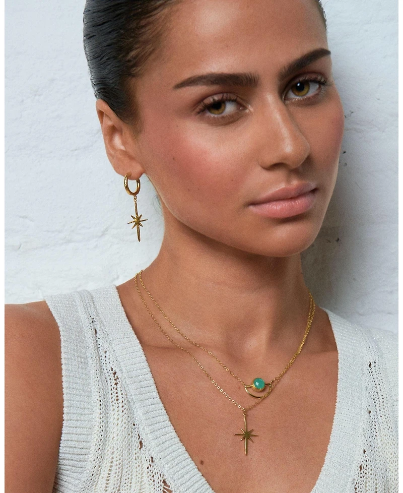 Ottoman Hands Northern Star Hoop Earrings