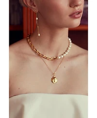 Ottoman Hands Moon Face Pendant Necklace