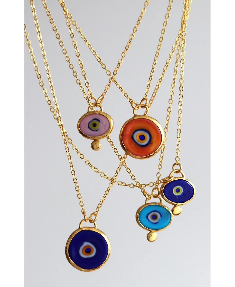 Ottoman Hands Alara Evil Eye Pendant Necklace