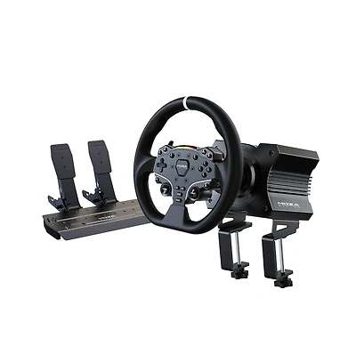 Moza R5 Racing Simulator Bundle – 5.5Nm Direct Drive Wheel Base, Es Steering Wheel, and Sr-p Lite Pedals