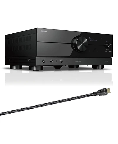Yamaha Rx-A2A Aventage 7.2 Channel Av Receiver with Sanus Ultra High Speed 8K 6.56 ft. Hdmi 2.1 Cable