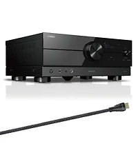 Yamaha Rx-A2A Aventage 7.2 Channel Av Receiver with Sanus Ultra High Speed 8K 6.56 ft. Hdmi 2.1 Cable