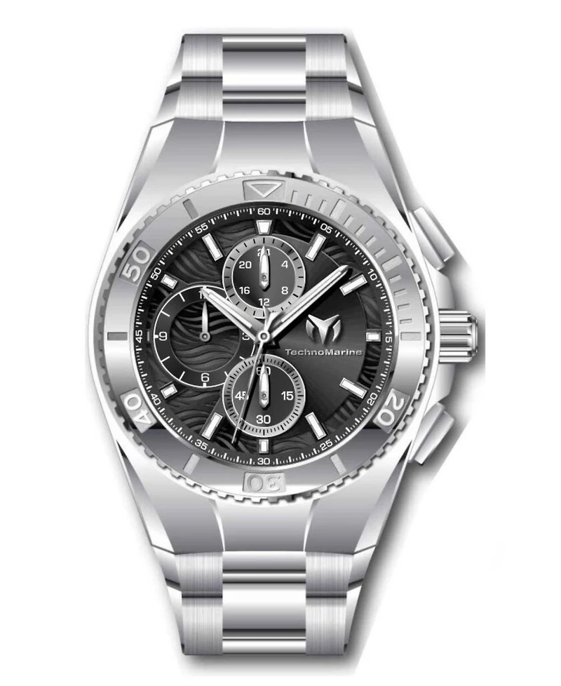 Technomarine Men's Tm-224021 Manta Quartz Chronograph Black Dial Watch