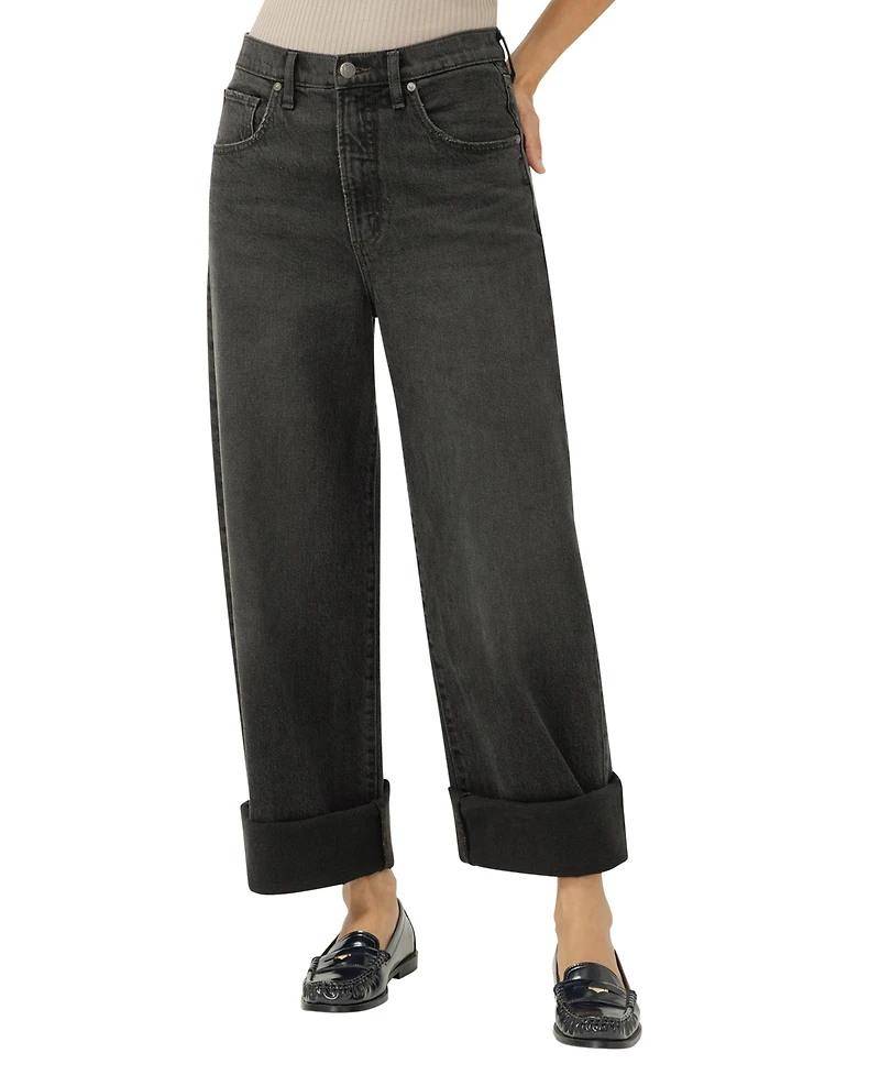 Silver Jeans Co. Women's Be Easy High Rise Wide Leg Crop