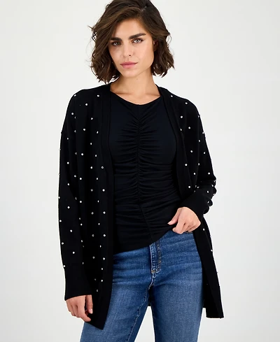 I.n.c. International Concepts Women's Allover Embellished Cardigan Sweater, Macy's Exclusive