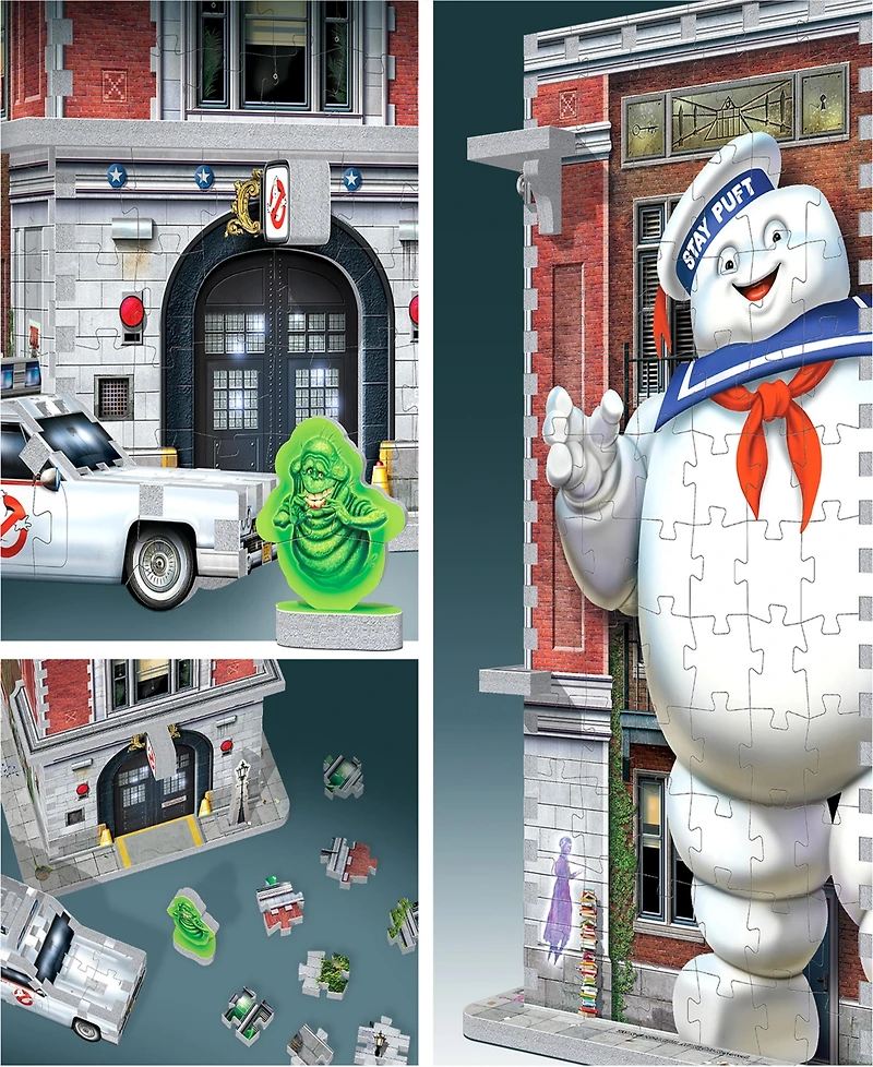 Wrebbit Ghostbusters Firehouse Headquarters 3D Puzzle, 500 Pieces