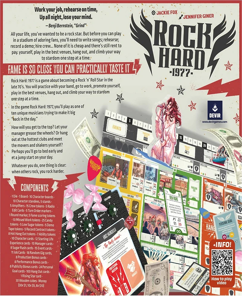 Devir Rock Hard 1977 Board Game