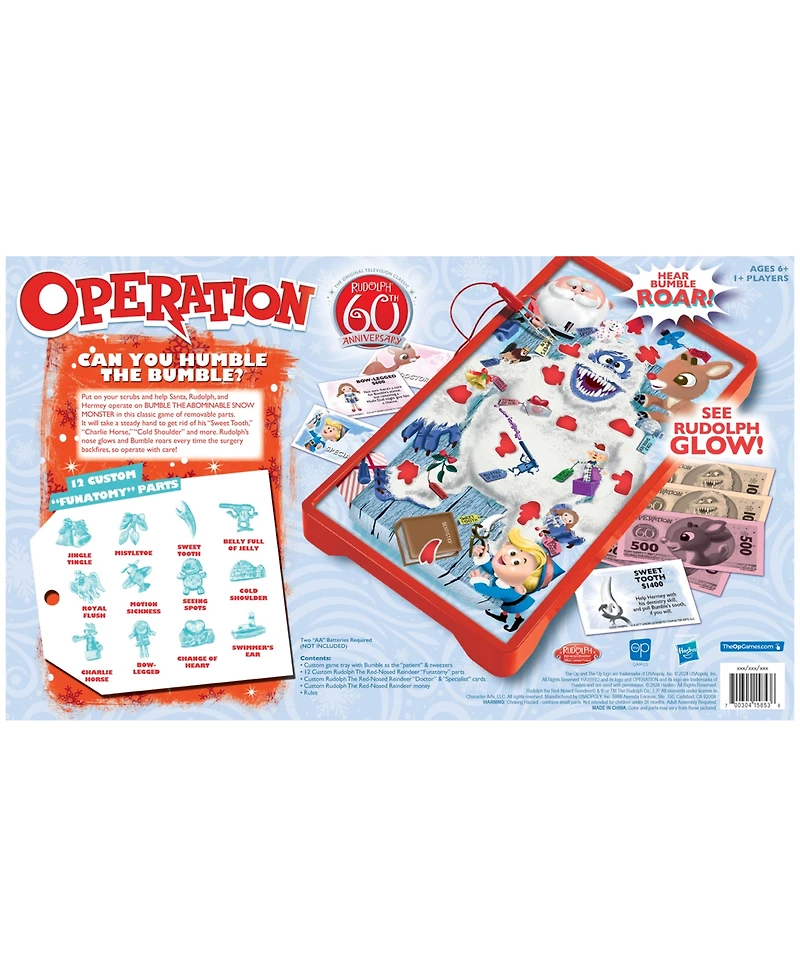 USAopoly Operation Rudolph The Red-Nosed Reindeer 60th Anniversary Edition Board Game