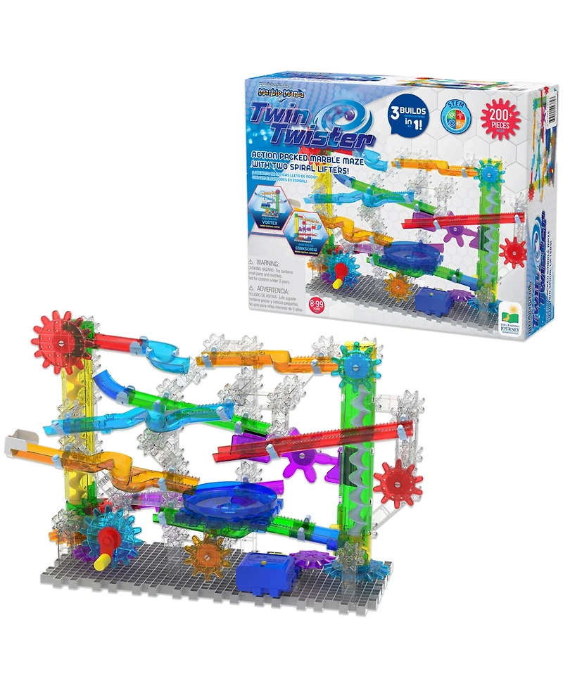 The Learning Journey Techno Gears Marble Mania Twin Twister Building Toy Set, 200 Pieces