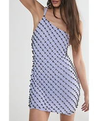 Nasty Gal Women's One Shoulder Studded Mini Dress
