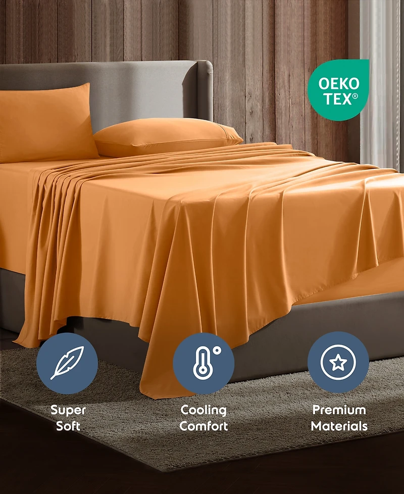 Nestl Premier Collection Deep Pocket 4 Piece Sheet Set, California King
