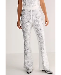 Nasty Gal Women's Star Diamante Tailored Flare Trousers