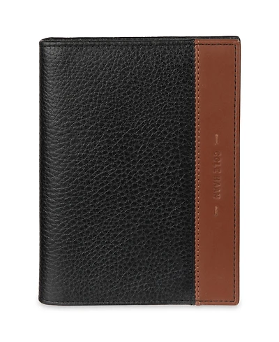Cole Haan Men's Rfid Two-Tone Pebbled Magnetic Passport Wallet