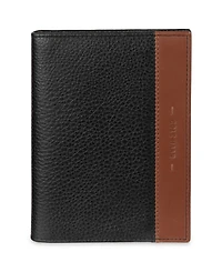 Cole Haan Men's Rfid Two-Tone Pebbled Magnetic Passport Wallet