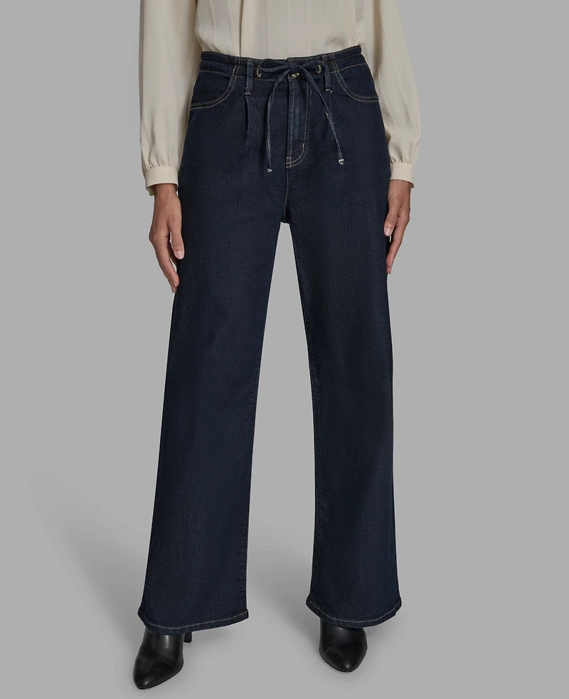 Bcbg Women's Straight-Leg Tie-Waist Jeans