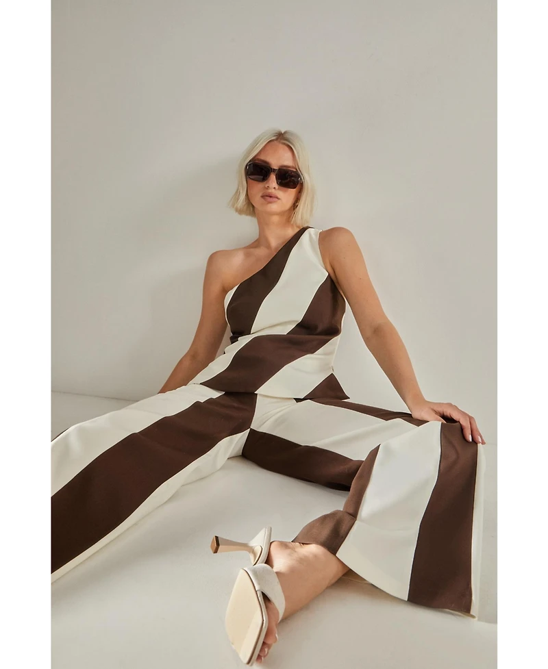 Nasty Gal Women's Stripe Tailored Wide Leg Pants