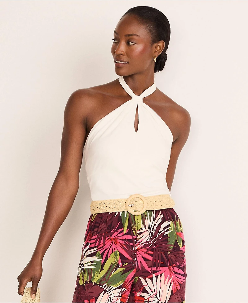 Lands' End Women's Slender Twist Front Halter Top