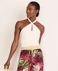 Lands' End Women's Slender Twist Front Halter Top