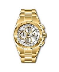 Technomarine Men's Tm-224022 Manta Chronograph Gmt Quartz Silver Dial Watch