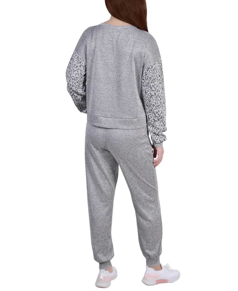 Ny Collection Women's Long Sleeve Top and Pants