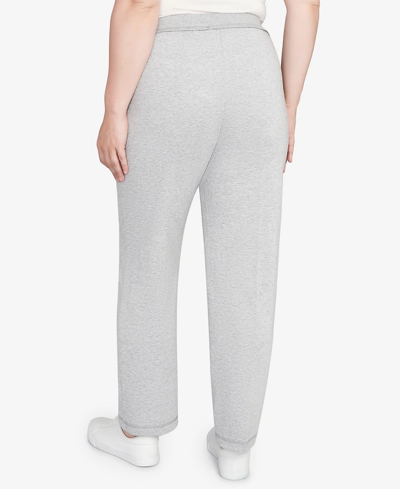 Alfred Dunner Women's Casual Vibe Cozy Short Length Slant Pocket Pants
