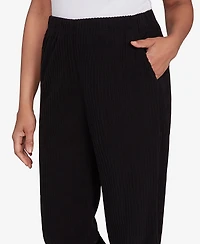 Alfred Dunner Lake Champlain Ribbed Knit Ankle Pant