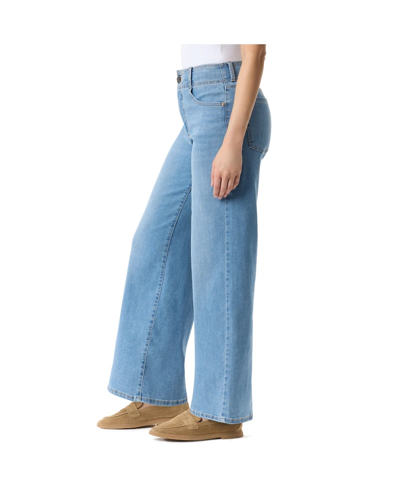 Gloria Vanderbilt Women's Petite Tummy Sculpt Wide Leg Jeans